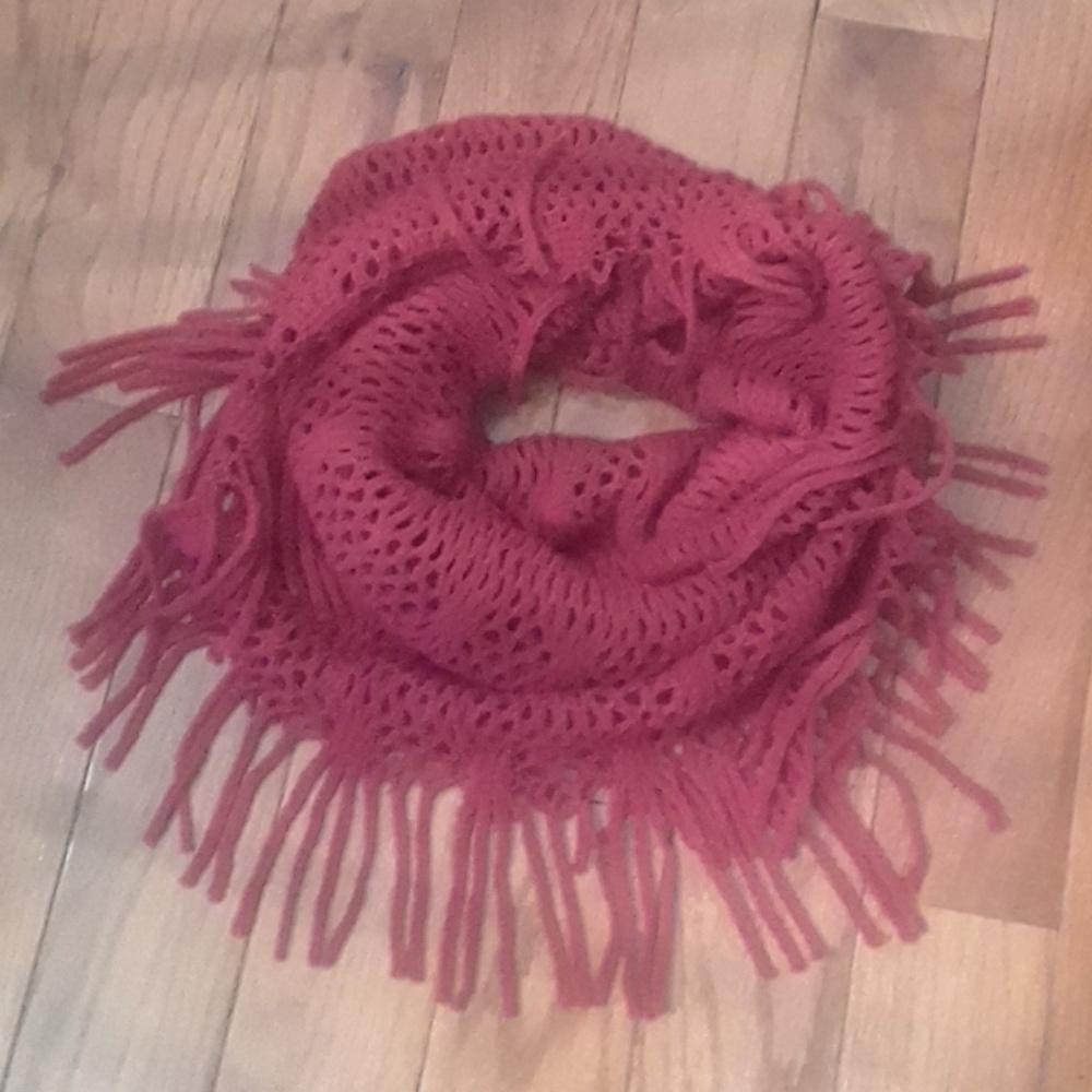 Acrylic Open Weave Tube Infinity Scarf